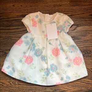 Mayoral Floral Kids Dress in Pink and Blue